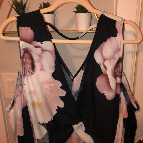 City Chic Floral Cold Shoulder Blouse - Picture 7 of 12